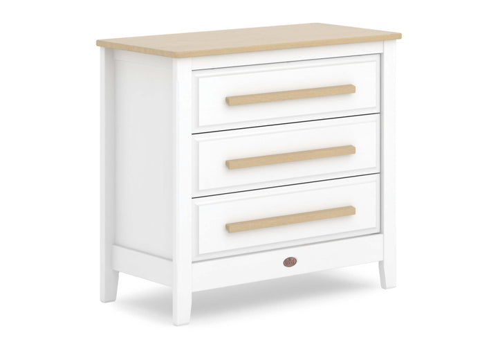 Boori Linear 3 Drawer Chest Smart Assembly-Barley White & Almond(B-LI3DCSA/BAAD)