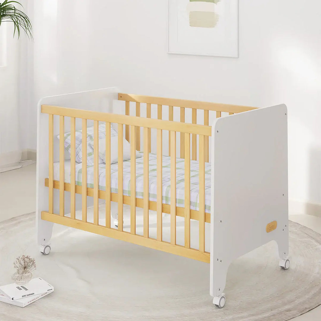 Boori Natty Compact Baby Cot-Barley and Almond