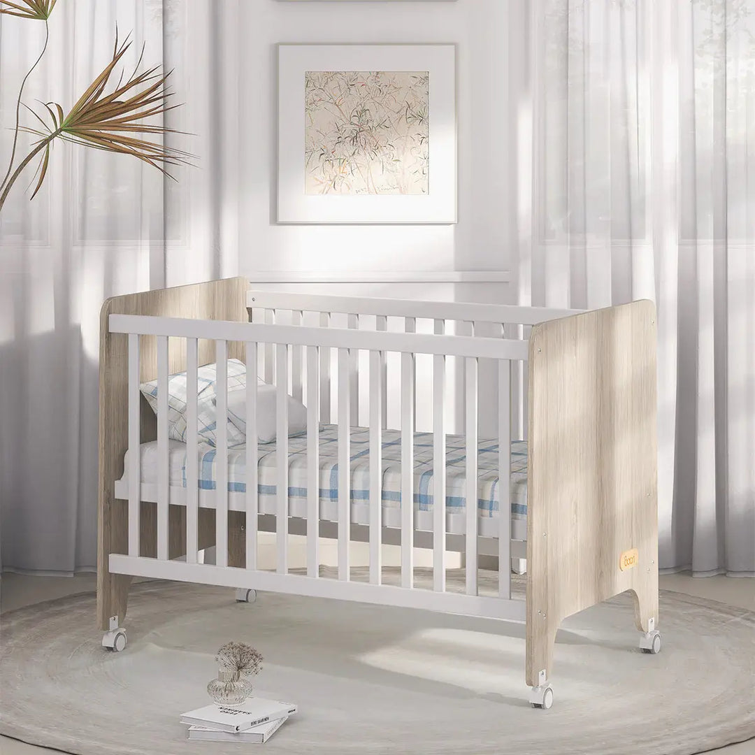 Boori Natty Compact Baby Cot-Barley and Oak(B-NACCO/BAOA)