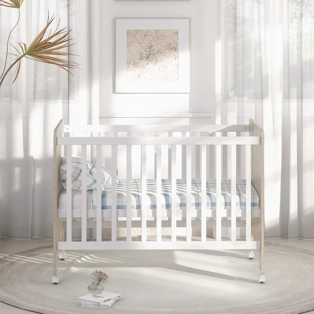 Boori Natty Compact Baby Cot-Barley and Oak(B-NACCO/BAOA)