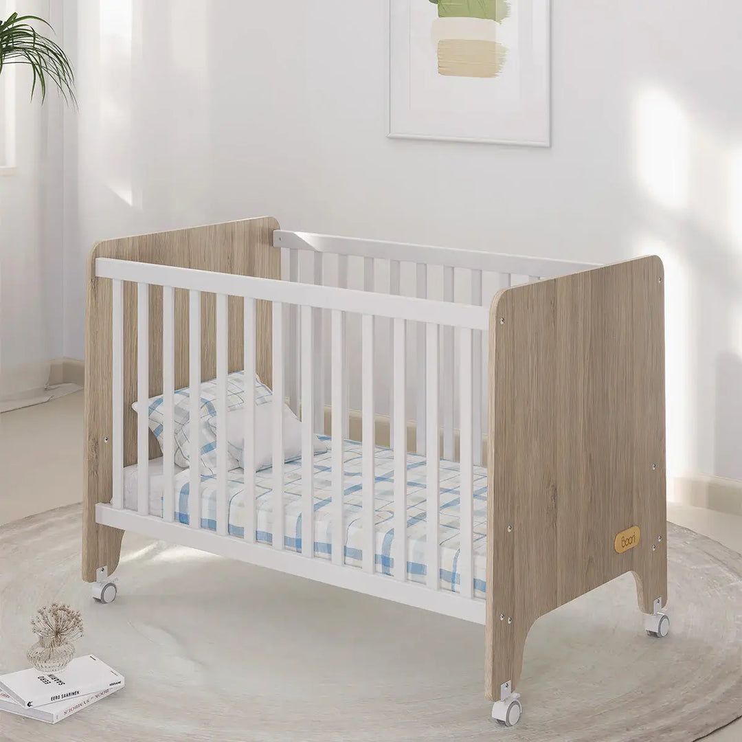 Boori Natty Compact Baby Cot-Barley and Oak(B-NACCO/BAOA)