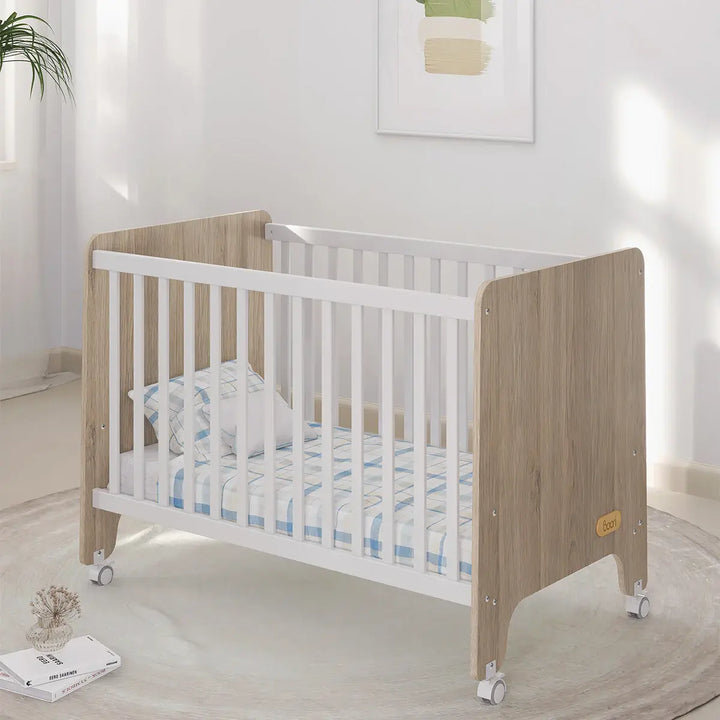 Boori Natty Compact Baby Cot-Barley and Oak(B-NACCO/BAOA)