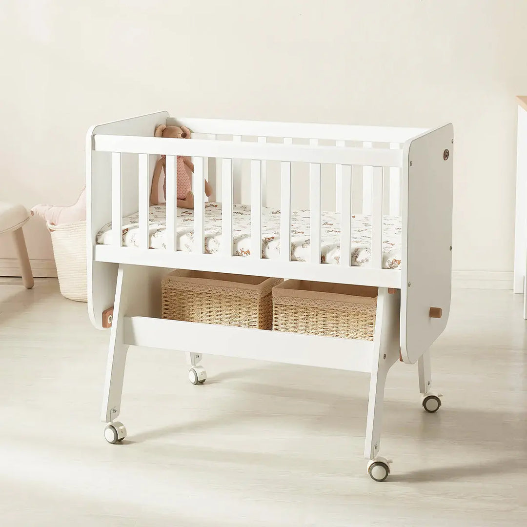 Boori Neat Rocking Cradle + Mattress-Barley and Almond(B-NERCV24/BAAD)