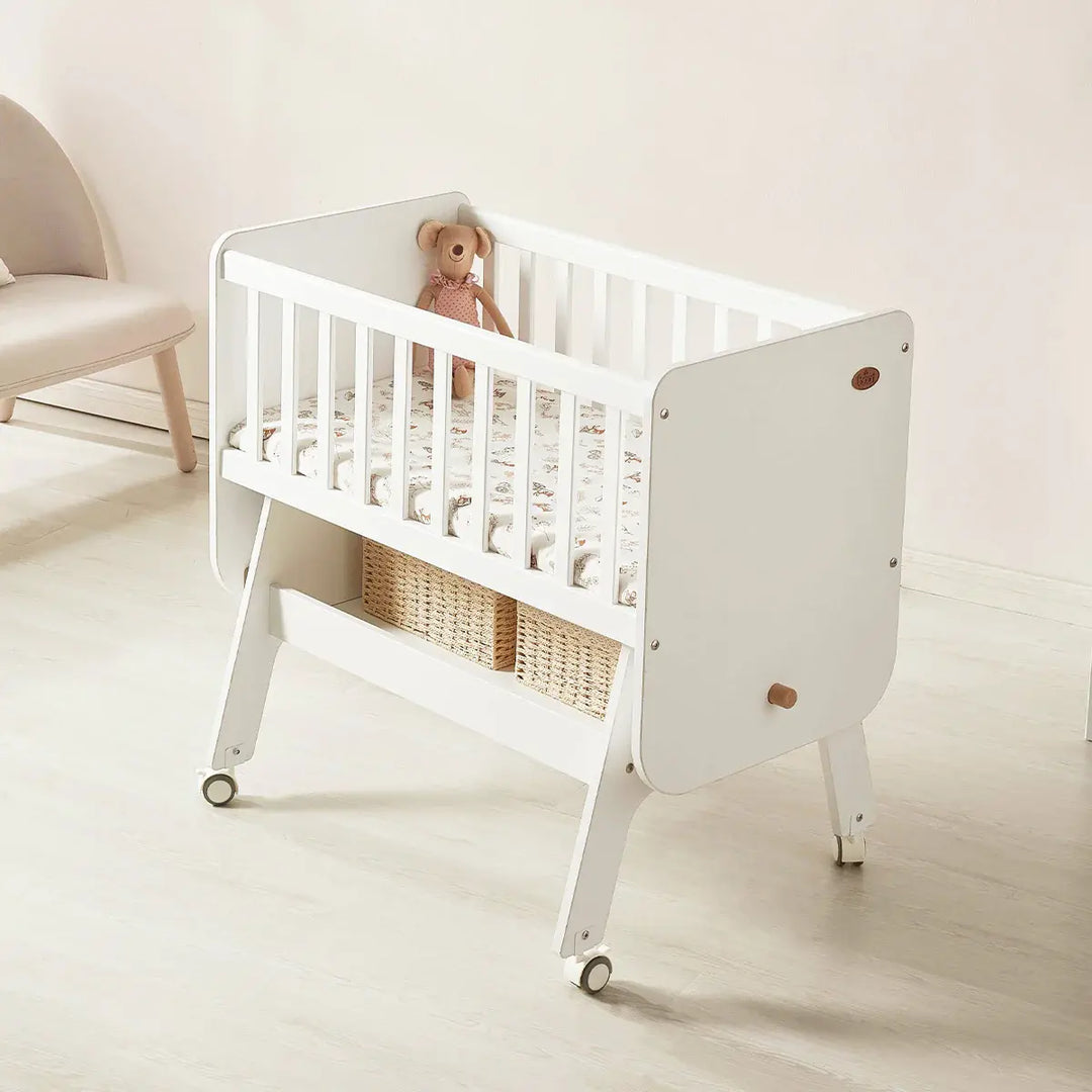 Boori Neat Rocking Cradle + Mattress-Barley and Almond(B-NERCV24/BAAD)