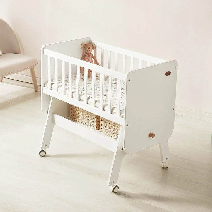 Boori Neat Rocking Cradle + Mattress-Barley and Almond(B-NERCV24/BAAD)