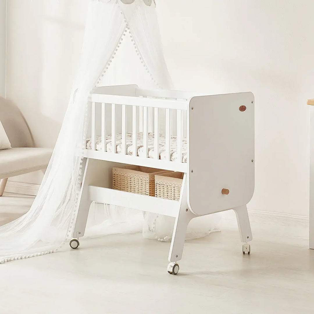 Boori Neat Rocking Cradle + Mattress-Barley and Almond(B-NERCV24/BAAD)