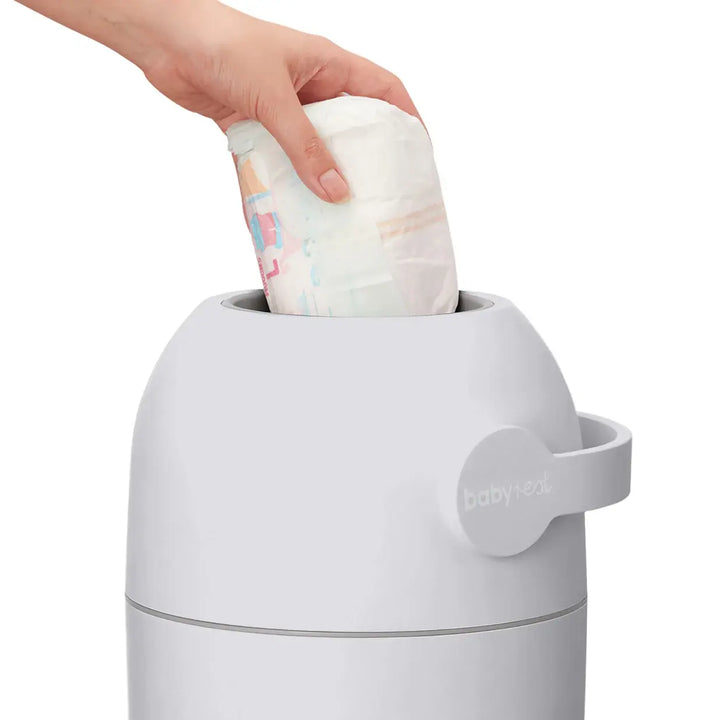 BabyRest Aster Nappy Bin - White