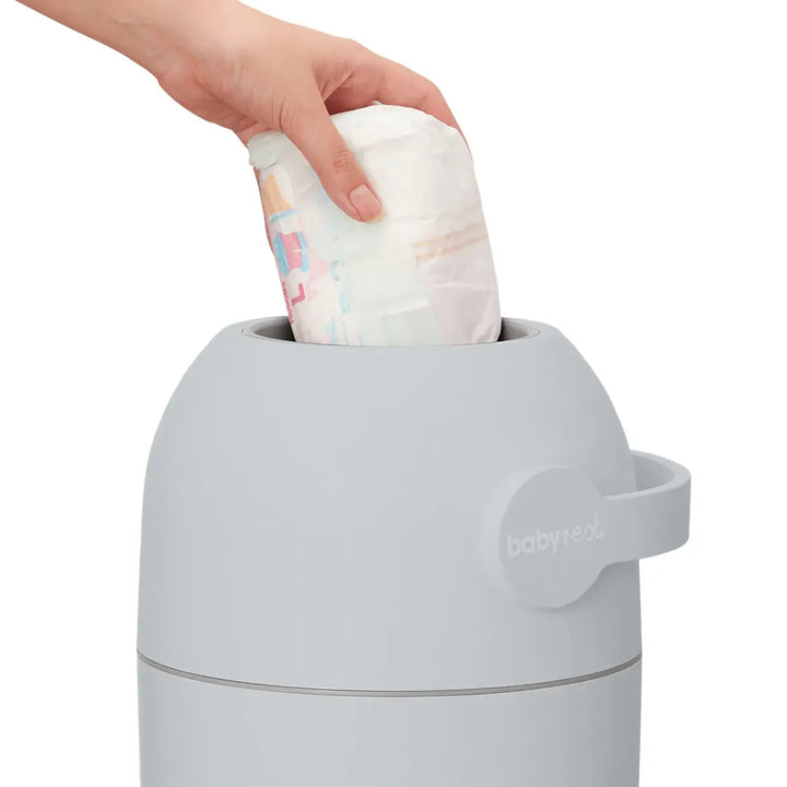 BabyRest Aster Nappy Bin - Grey