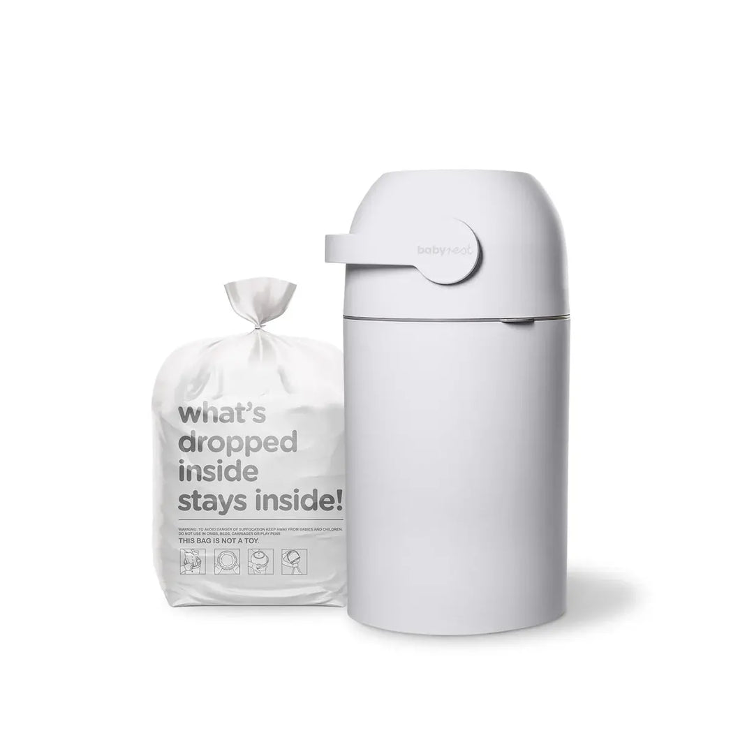BabyRest Aster Nappy Bin - White