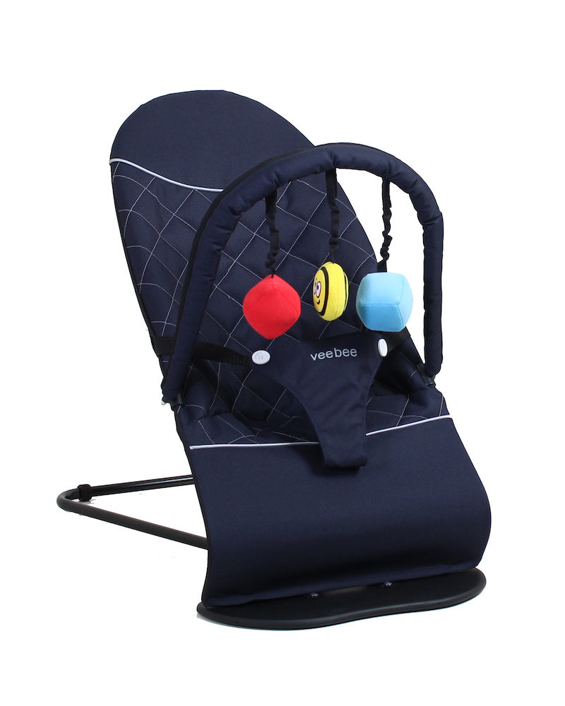 Veebee Baby Minder Bouncer with Toy Bar Navy(N9898)