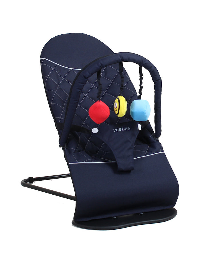 Veebee Baby Minder Bouncer with Toy Bar Navy(N9898)