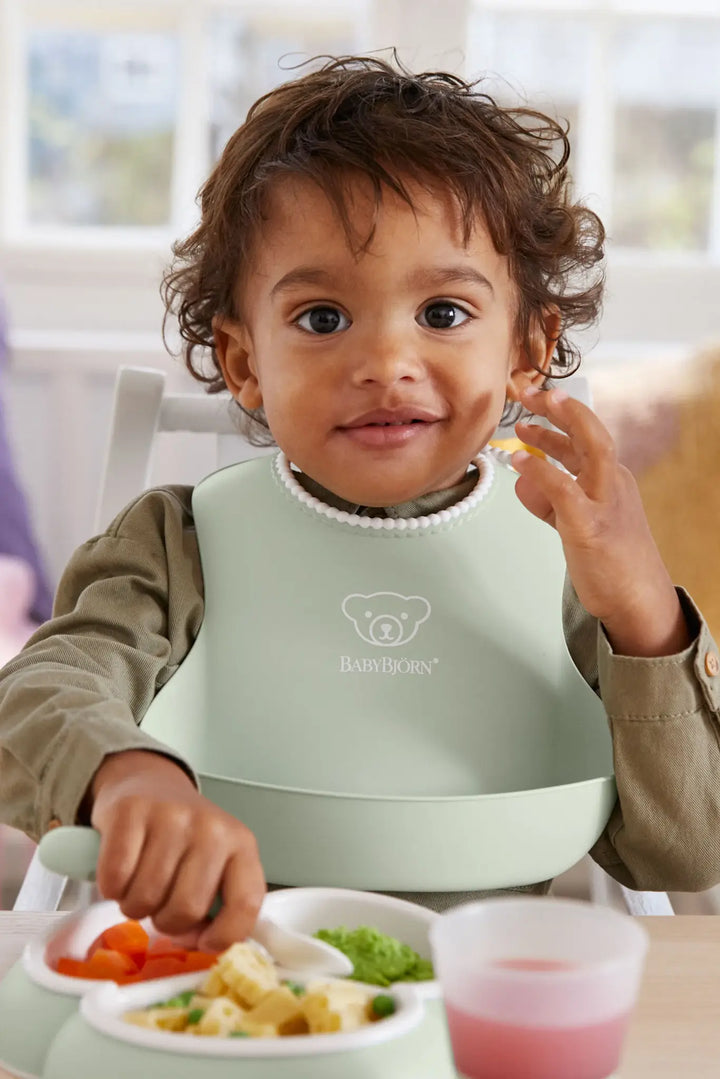 BabyBjorn Baby Bib, 2-pack - Powder green/Powder blue