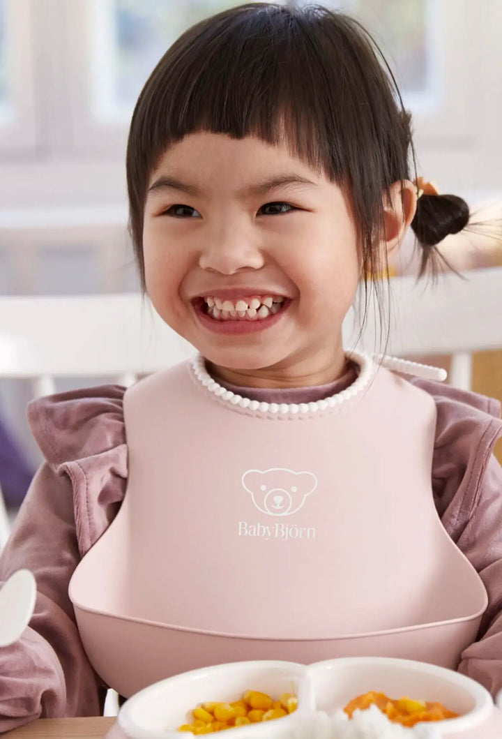 BabyBjorn Baby Bib, 2-pack - Powder green/Powder pink