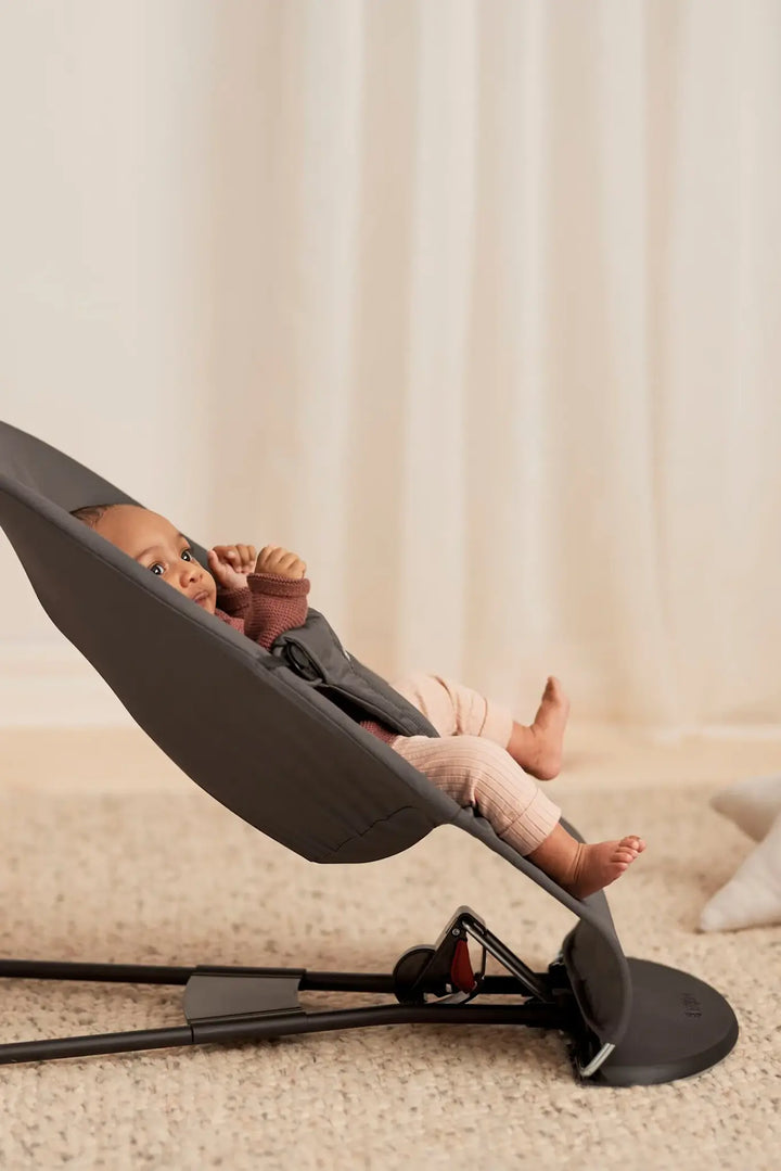 BabyBjorn Bouncer Balance Soft - Woven/Jersey, Tri-Fabric, Dark Grey