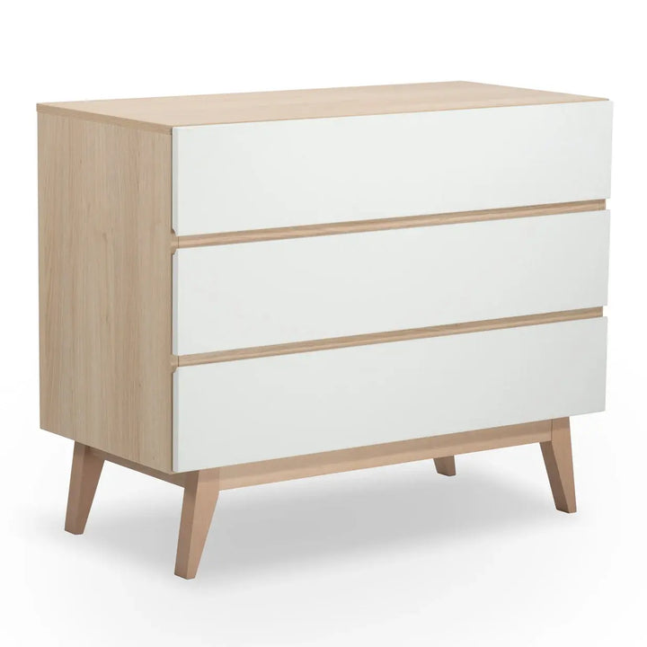 BabyRest Tommi Cot +Chest Bundle - White/Oak