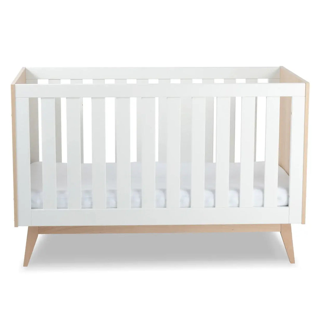 BabyRest Tommi Cot-Oak/White
