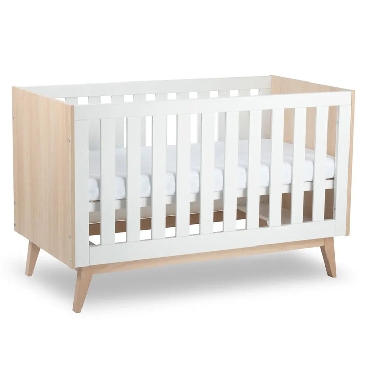 BabyRest Tommi Cot-Oak/White