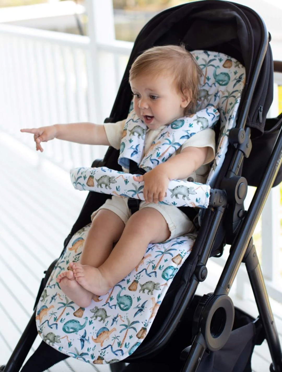 Bambella Designs Universal Pram Liner | Wild Dinosaurs