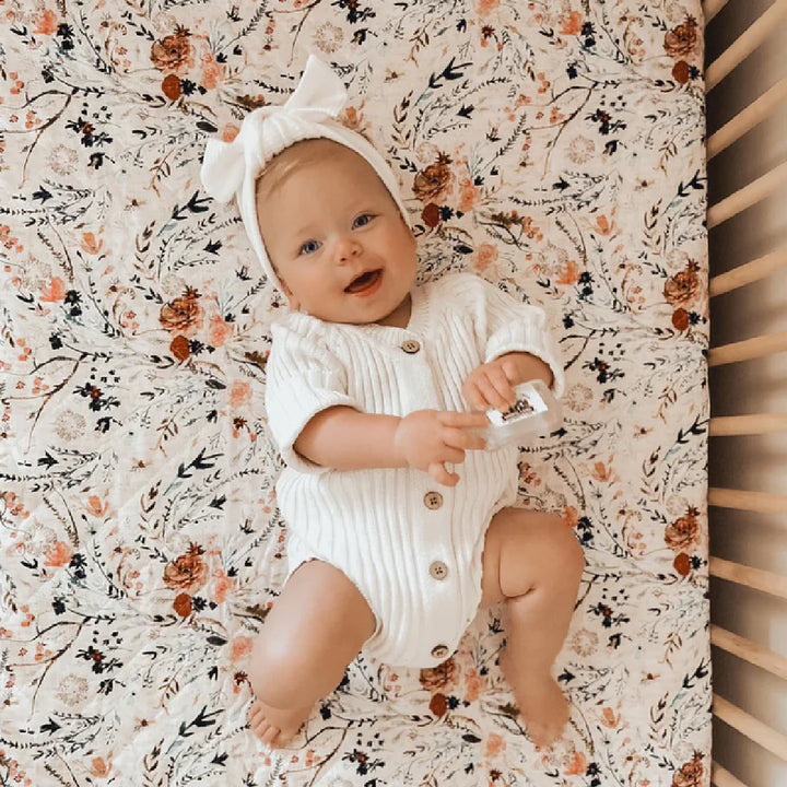 Bambella Designs Waterproof Cot Sheet | Wildflowers