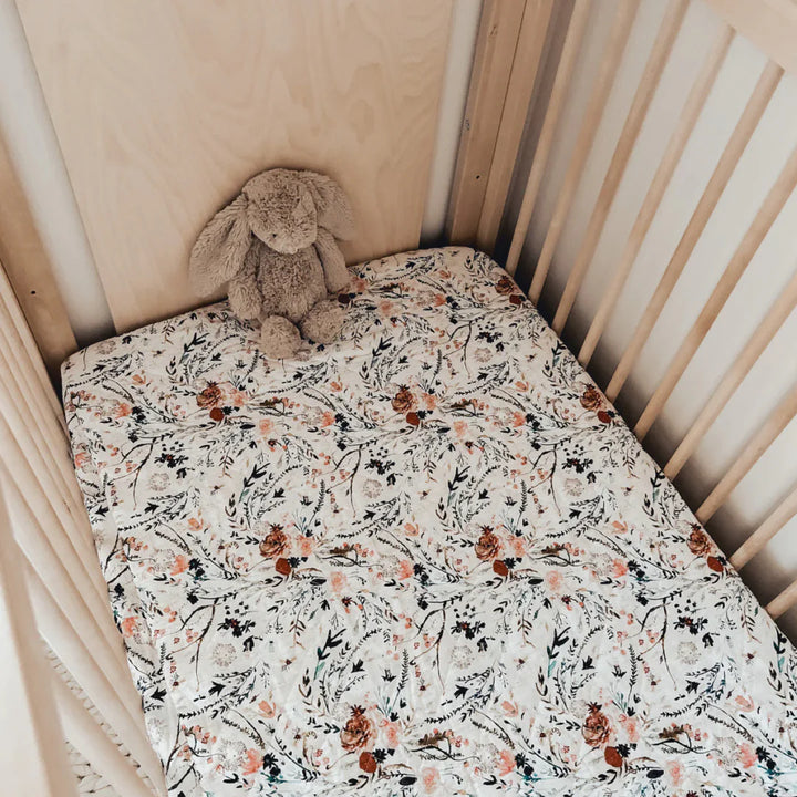 Bambella Designs Waterproof Cot Sheet | Wildflowers