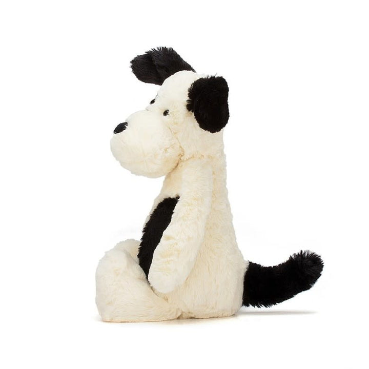 Jellycat Bashful Black & Cream Puppy Medium-NC