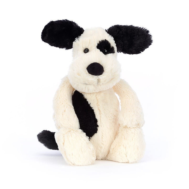 Jellycat Bashful Black & Cream Puppy Medium-NC