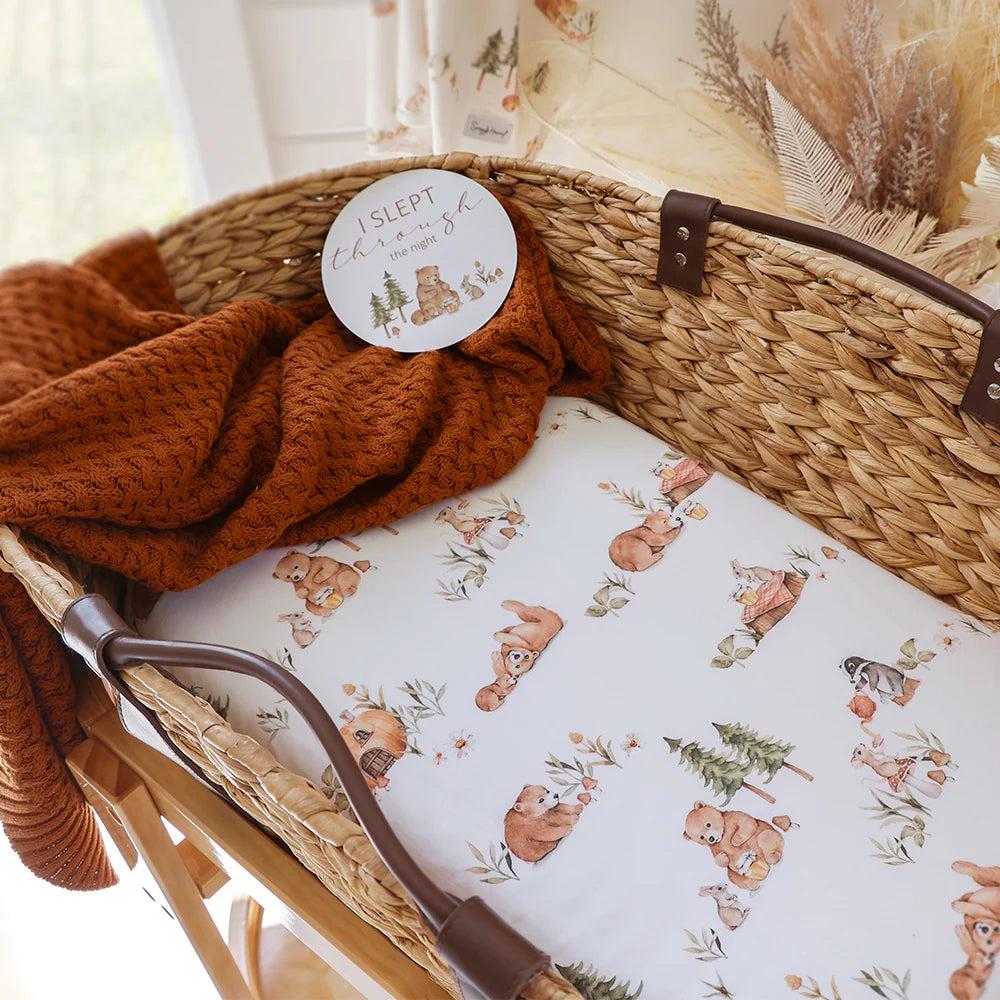 Bassinet Sheet / Change Pad Cover Bears