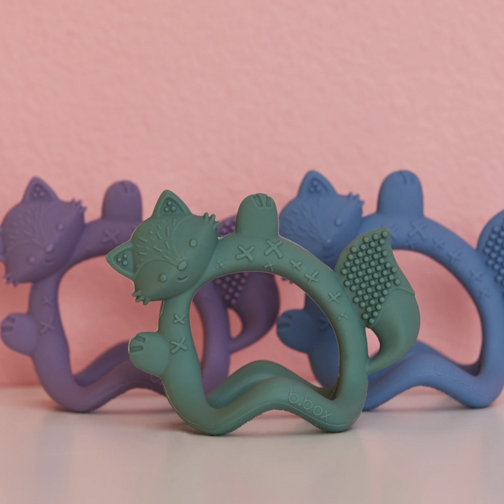 B.Box Wrist Teether - Peony Fox
