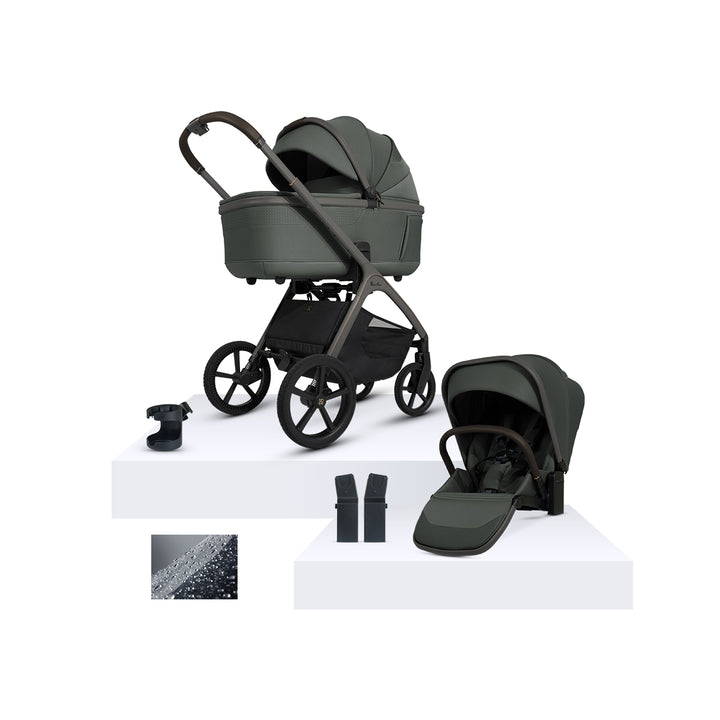 Silver Cross Cove with Carrycot (6 Piece) - Pewter