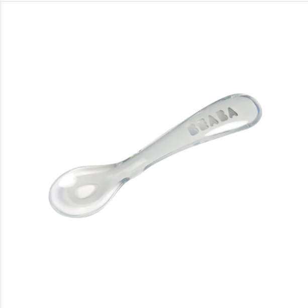 BEABA 2ND STAGE SOFT SILICONE SPOON - GREY