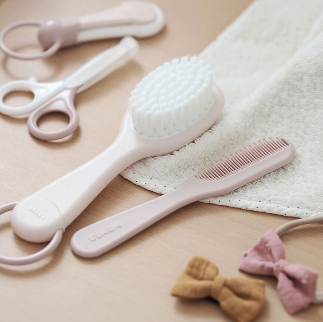 Beaba Baby Brush & Comb - Vintage Pink
