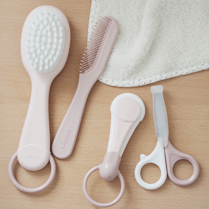 Beaba Baby Brush & Comb - Vintage Pink