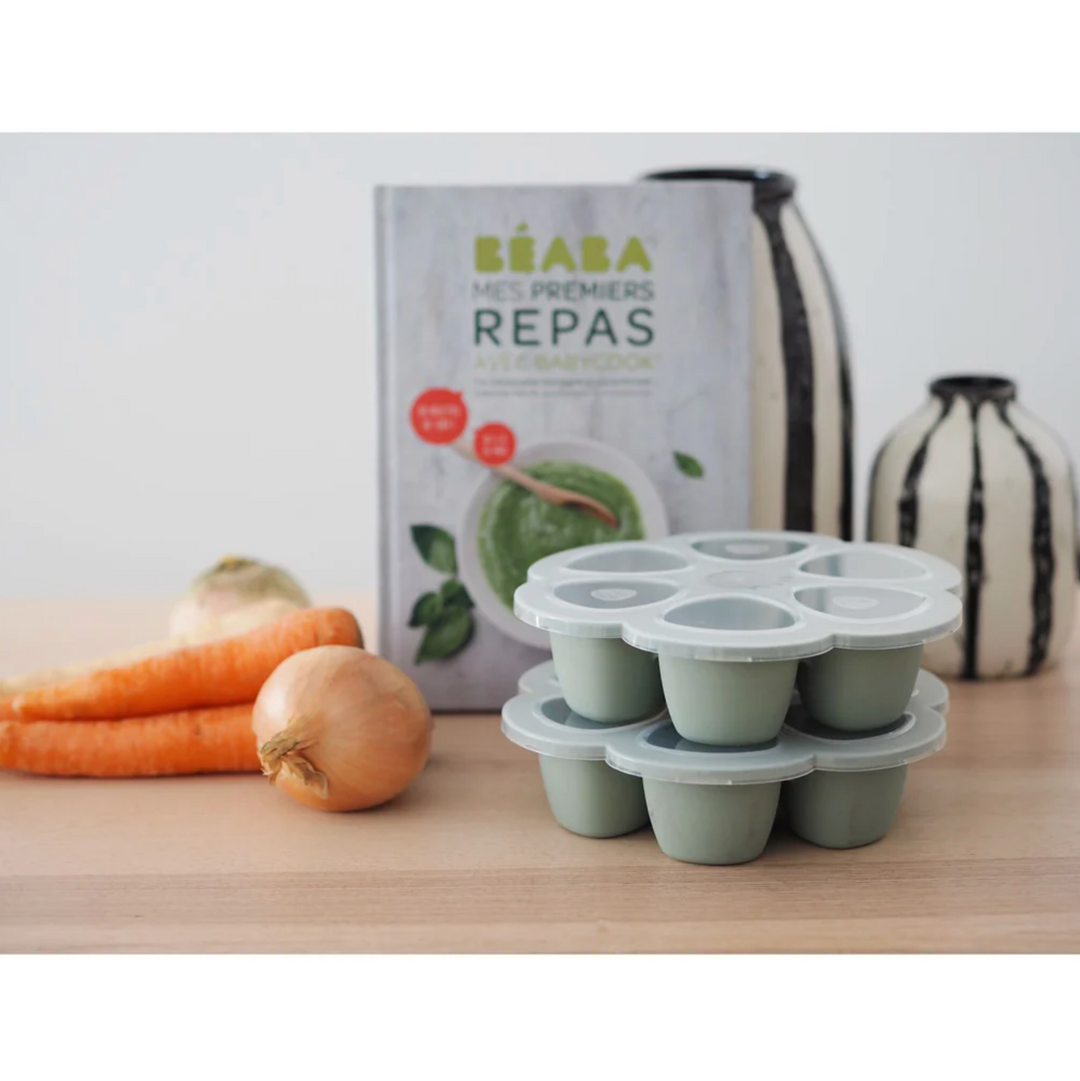 Beaba Multiportions Silicone Freezer Tray 90ml - Sage Green