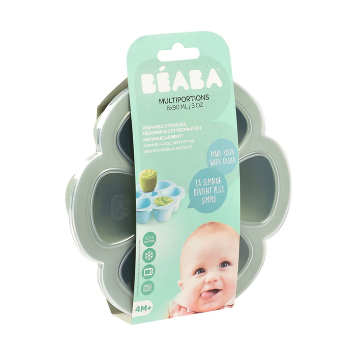 Beaba Multiportions Silicone Freezer Tray 90ml - Sage Green