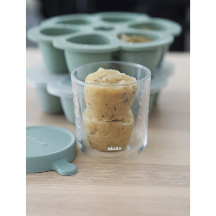 Beaba Multiportions Silicone Freezer Tray 90ml - Sage Green