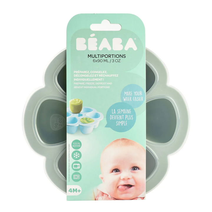 Beaba Multiportions Silicone Freezer Tray 90ml - Sage Green