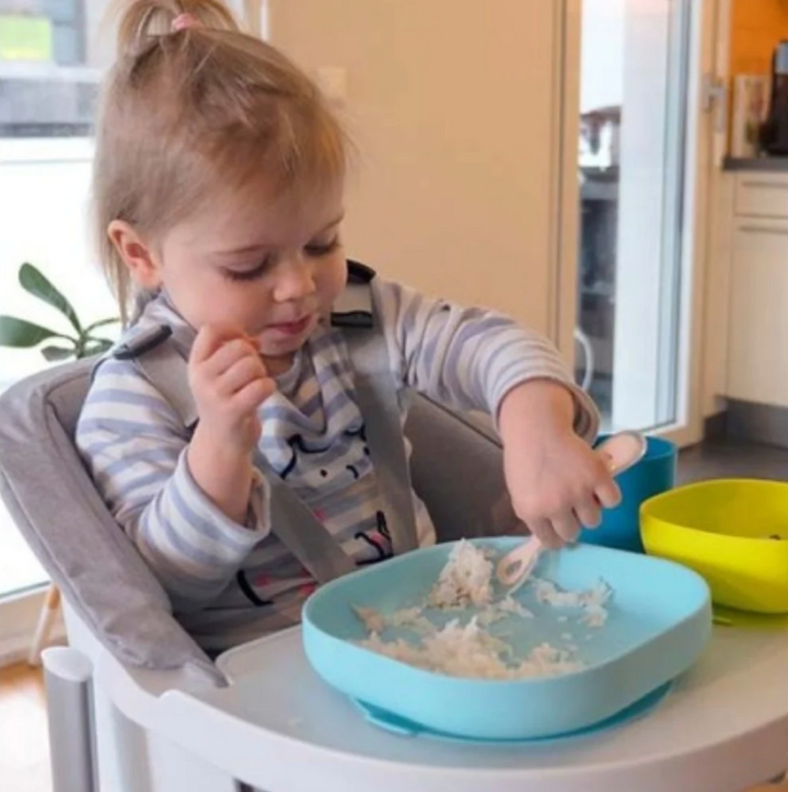 Beaba Silicone Suction Meal Set-Blue