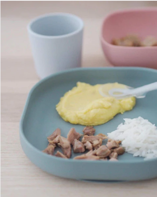 BEABA SILICONE SUCTION MEAL SET (4 PCS) EUCALYPTUS