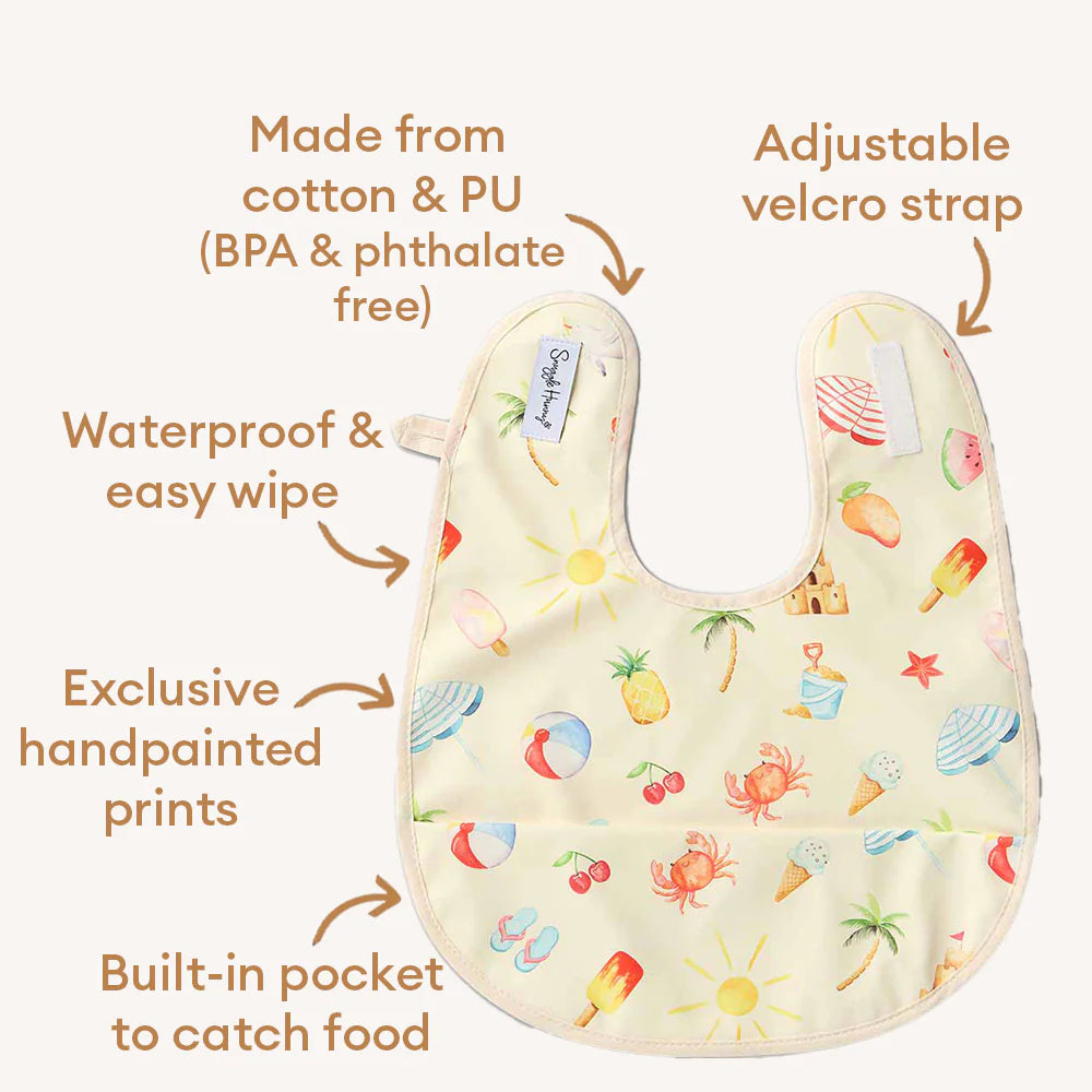 Snuggle Bib Waterproof - Beach Fun