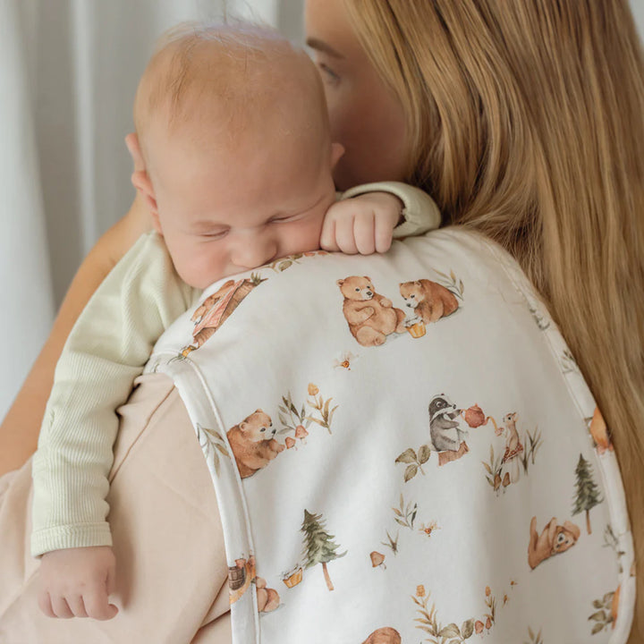 Snuggle Hunny Organic Cotton Burp Cloth - Bears