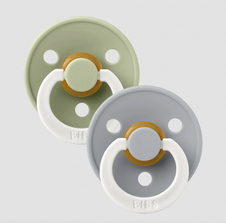 BIBS Colour Double Pack Night Glow -Sage/Cloud