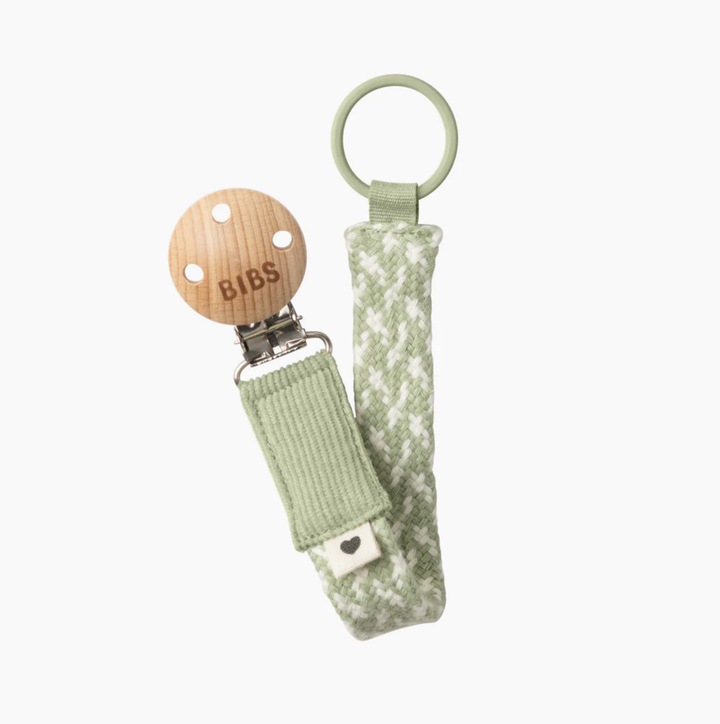 BIBS Paci Clip-Sage/Ivory