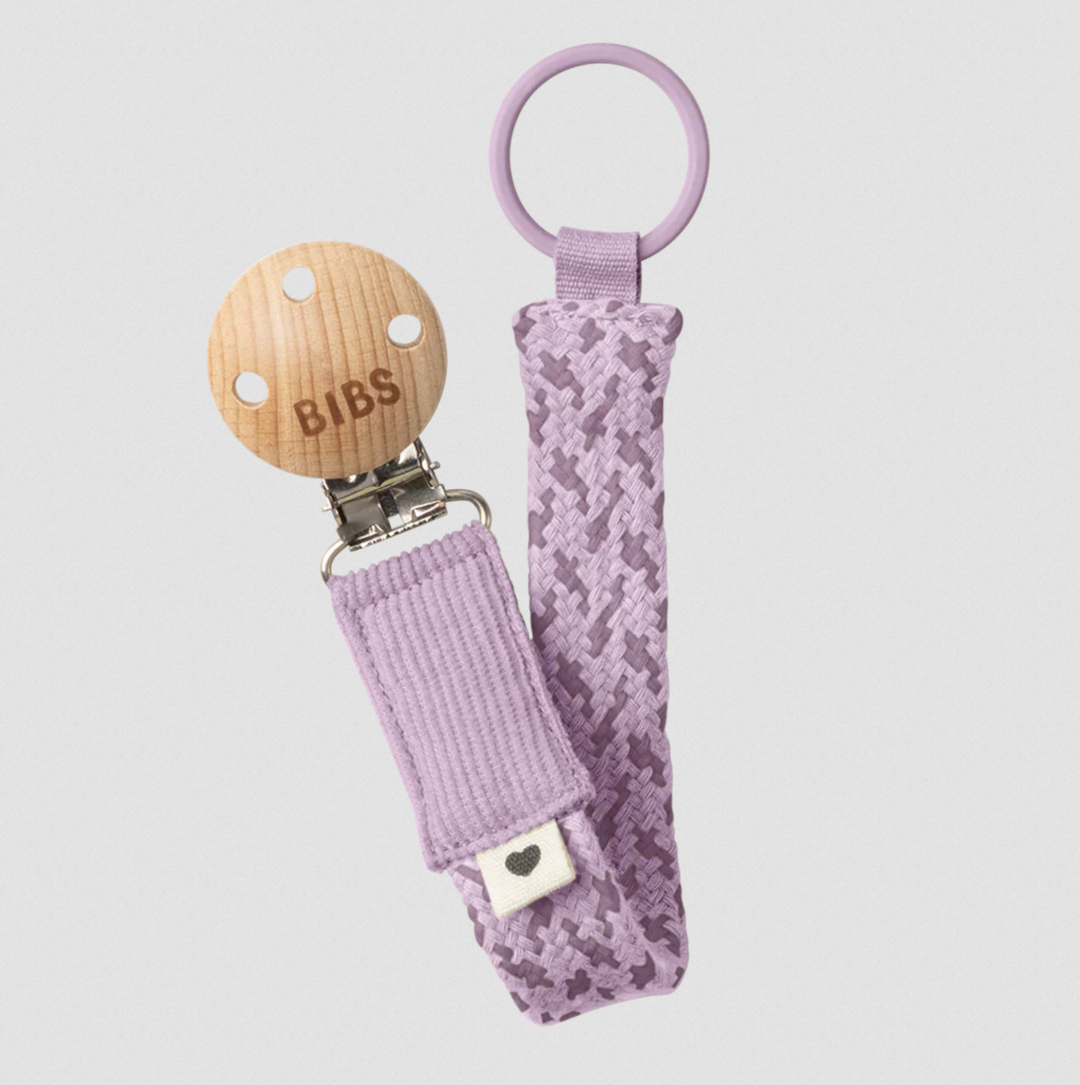 BIBS Paci Clip-Violet Sky/Mauve