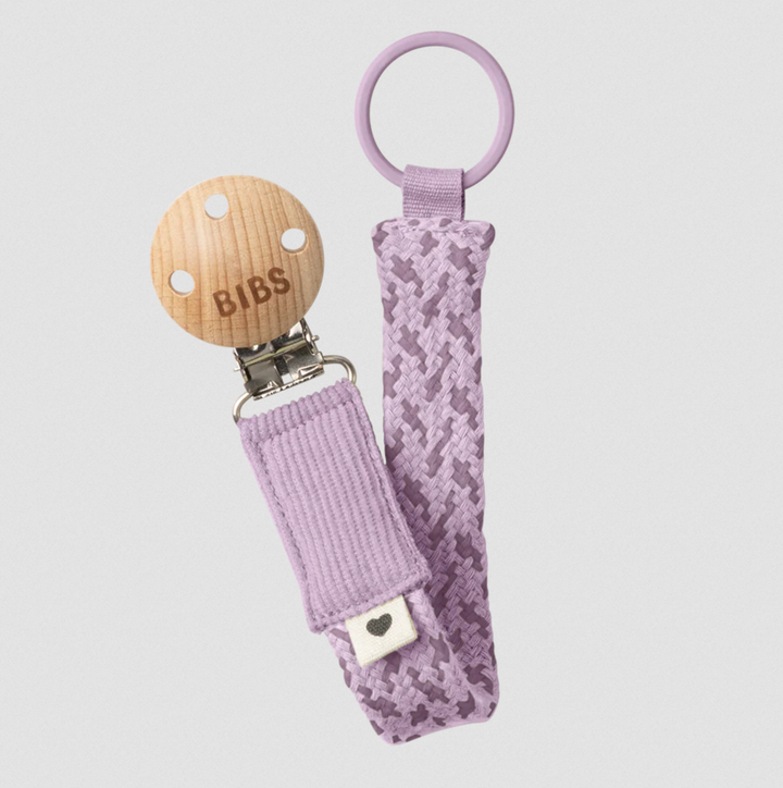 BIBS Paci Clip-Violet Sky/Mauve