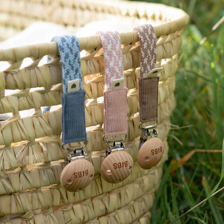 BIBS Paci Clip-Sage/Ivory