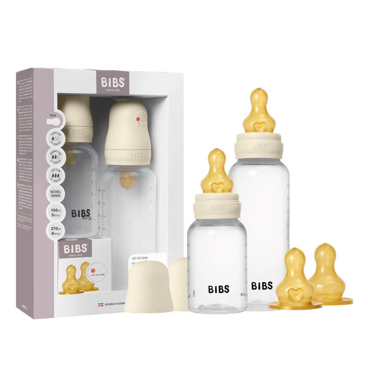Bibs Grow and Flow Baby Bottle Set, Ivory - Latex