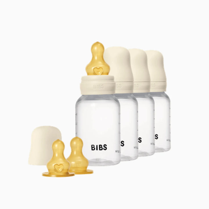 Bibs Baby Bottle Complete Set (4 Pack) 150ml Latex - Ivory