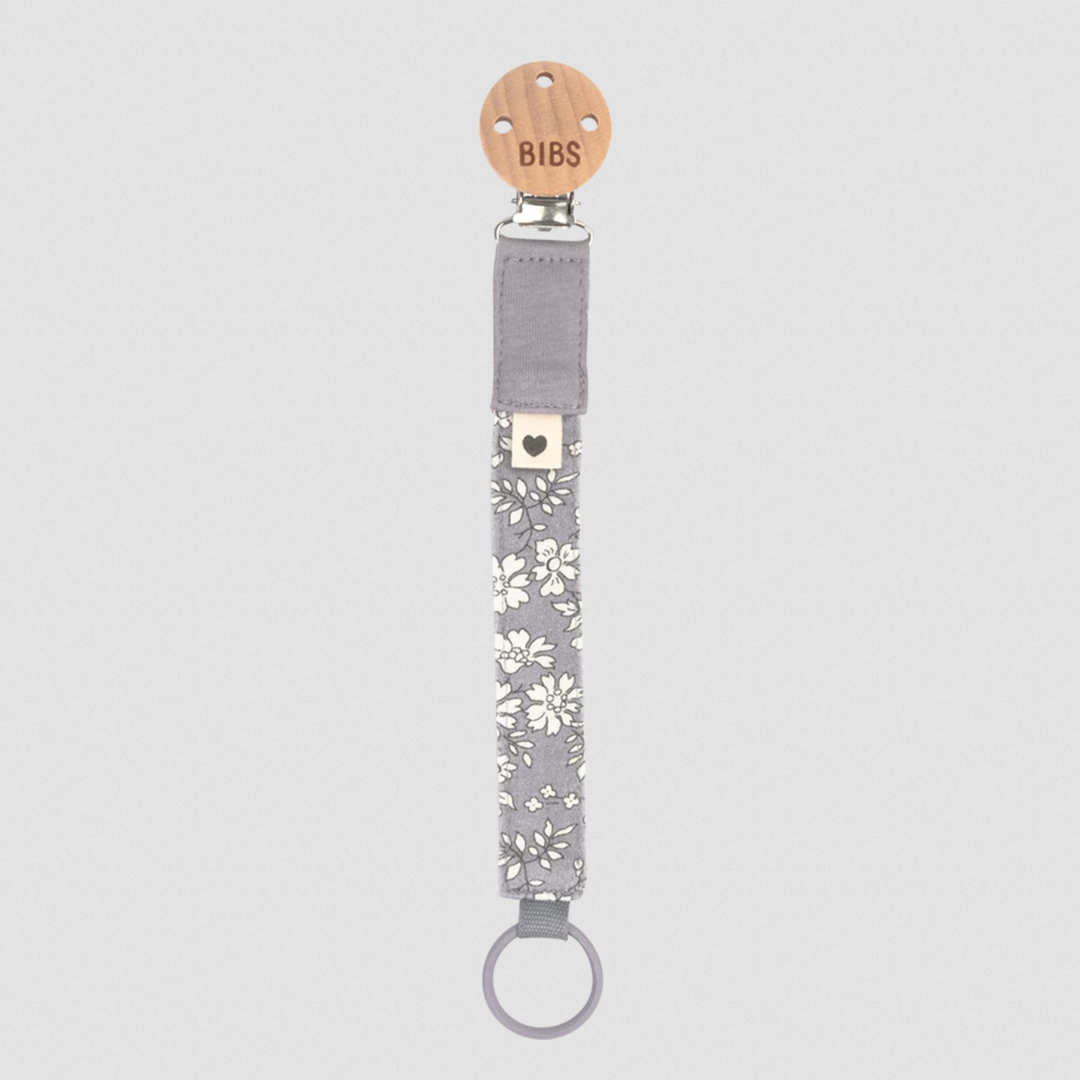 BIBS x LIBERTY Pacifier Clip Fossil Grey