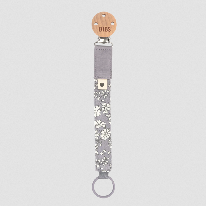 BIBS x LIBERTY Pacifier Clip Fossil Grey