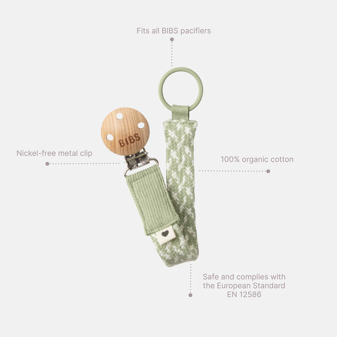BIBS x LIBERTY Pacifier Clip Baby Blue
